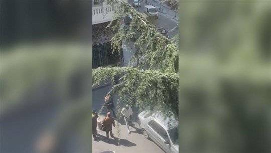 لبنانيون يطالبون بالمساعدة أمام القنصلية في اسطنبول