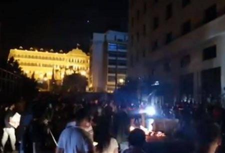 أعمال شغب وتحطيم واجهات وسط بيروت