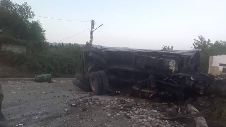 بالصور: قتيل بحادث مروع على طريق اللبوة - عرسال