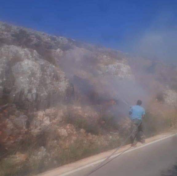 حريق كبير في خراج ميس الجبل ومناشدات للمساعدة في إخماده