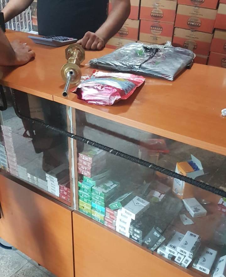 ضبط كميات من التبغ والتنباك المعسل المهرب