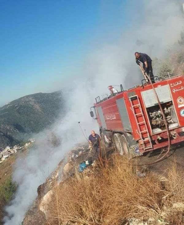 الدفاع المدني أخمد 3 حرائق في منطقة الضنية