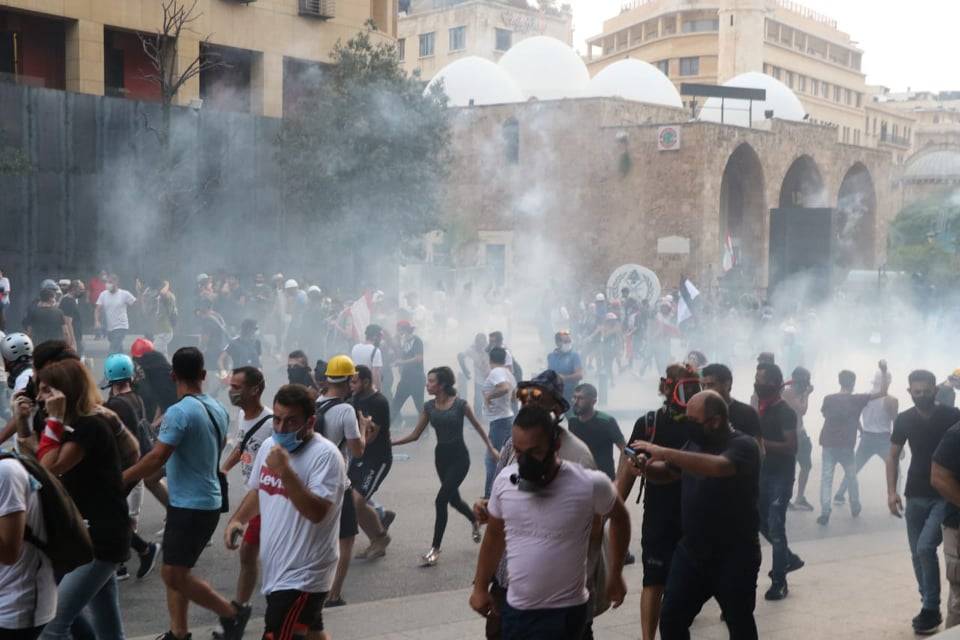 مواجهات في وسط بيروت