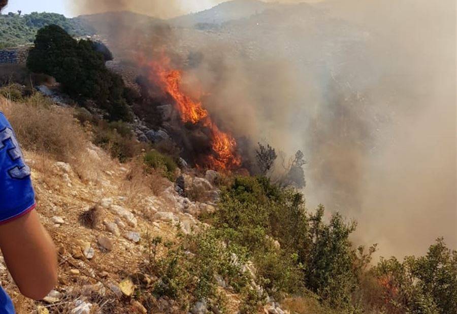 حريق في جربتا البترونية