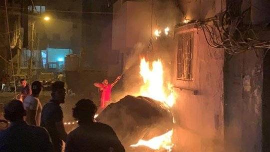 انفجار خزان مازوت في طريق الجديدة