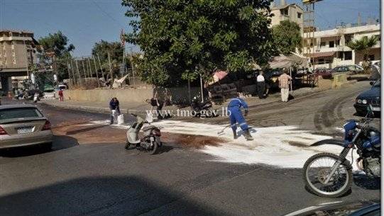 بالصّورة: تسرّب للمازوت عند السفارة الكويتية