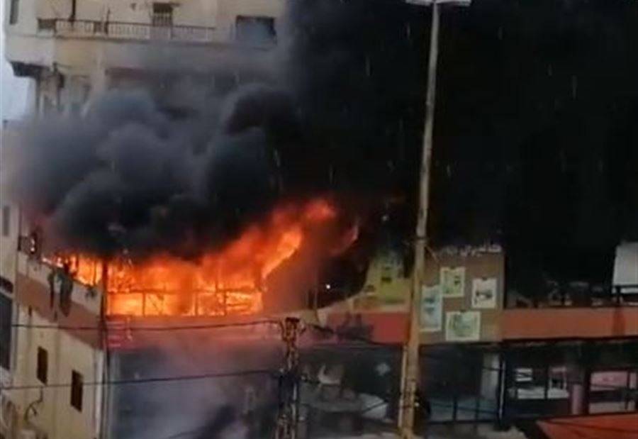 بالفيديو.. حريق كبير في الأوزاعي
