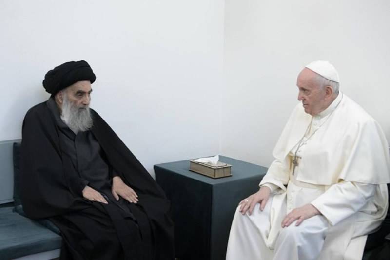 البابا يلتقي السيستاني