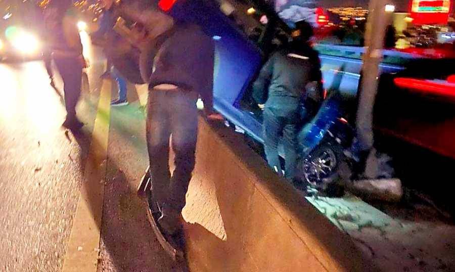 ‏ إنحراف سيارة على أوتوستراد طبرجا وإصابة شخصين