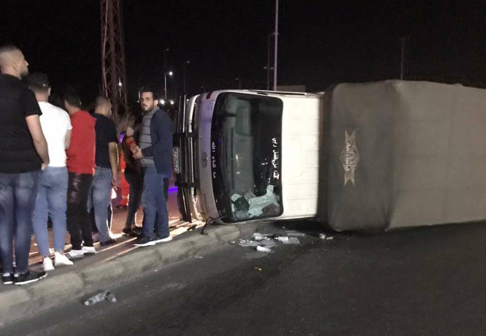 جريحان بحادث سير مزدوج عند مدخل صيدا الشمالي!