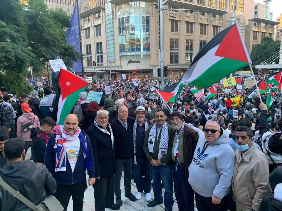 بالصور.. وقفة تضامنية دعمًا لحقوق الشعب الفلسطيني في سيدني