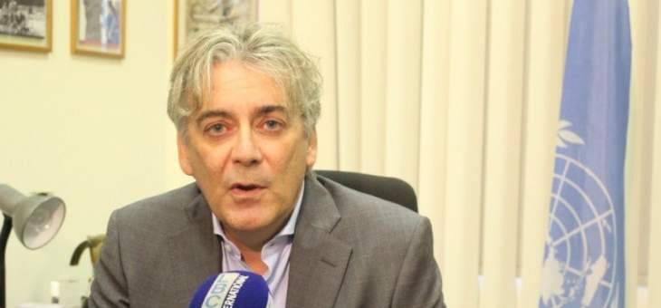 تيننتي: دل كول على اتصال بالطرفين اللبناني والاسرائيلي لضبط النفس ‏