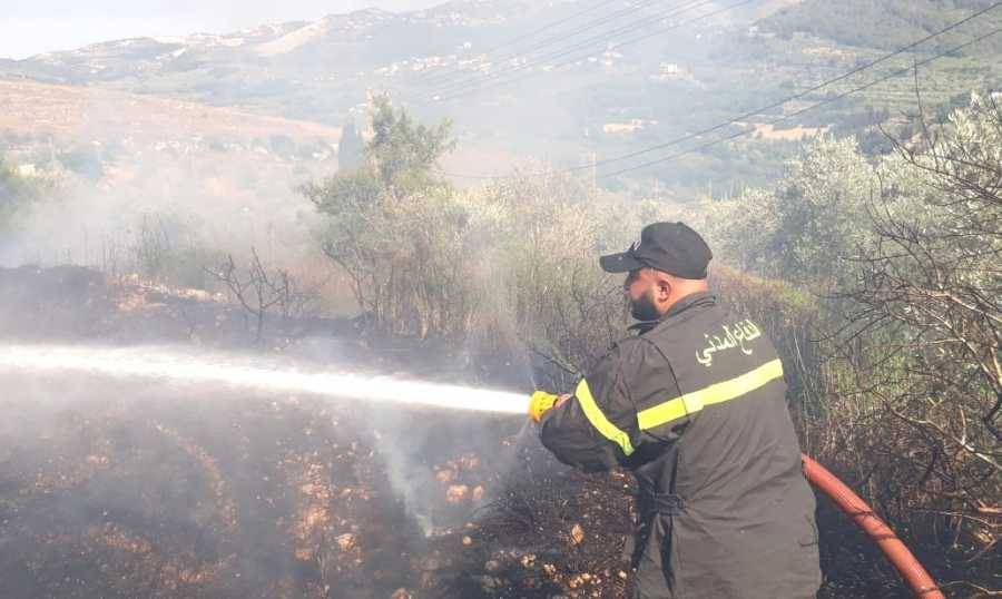 حريق في بينو العكارية.. والعمل جار لمنع امتداده
