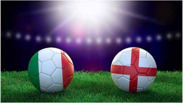 انطلاق المباراة بين إنكلترا وإيطاليا في نهائي 