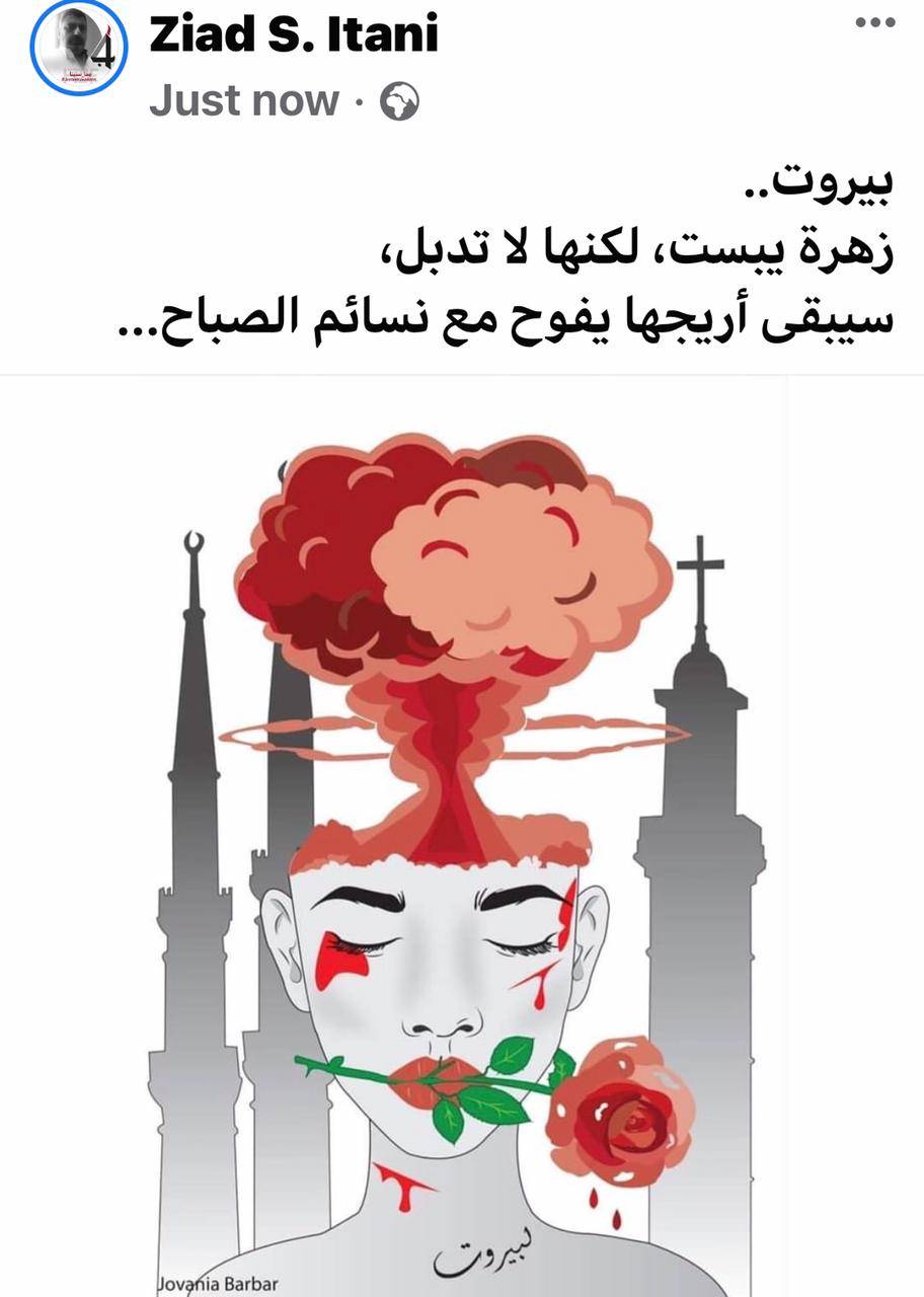 بيروت زهرة يبست لكنها لا تذبل