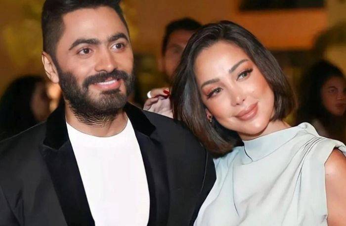بالصورة: تامر حسني وبسمة بوسيل بعد شائعة الطلاق... وغياب زوج أصالة عن ‏افتتاح مطعم نجلها