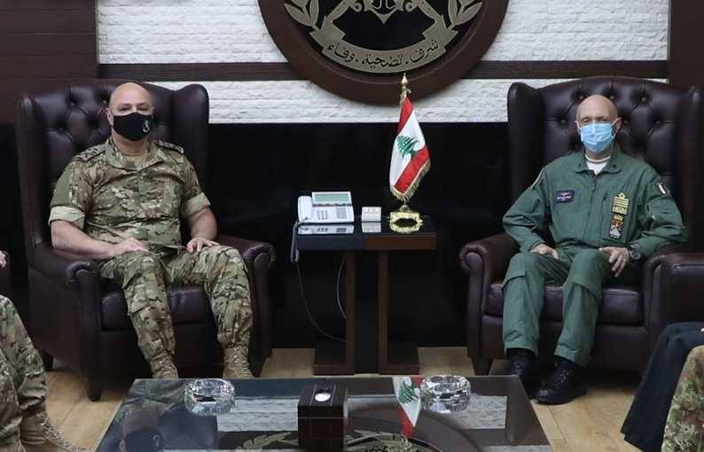 قائدالجيش التقى رئيس أركان الدفاع الايطالي وقائد القوات البحرية الأميركية