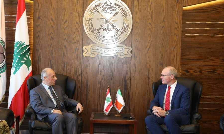 وزير الدفاع مستقبلاً نظيره الايرلندي: لبنان يحترم القرارات الدولية