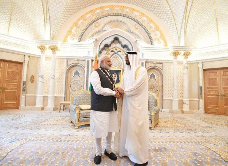 ولي عهد أبو ظبي ورئيس وزراء الهند يعقدان قمة الجمعة