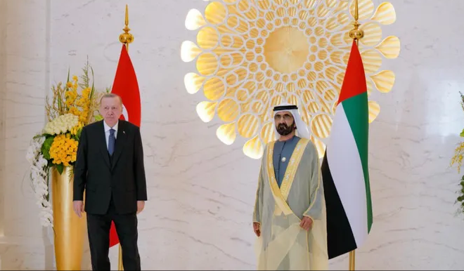 بن راشد يستقبل أردوغان في 