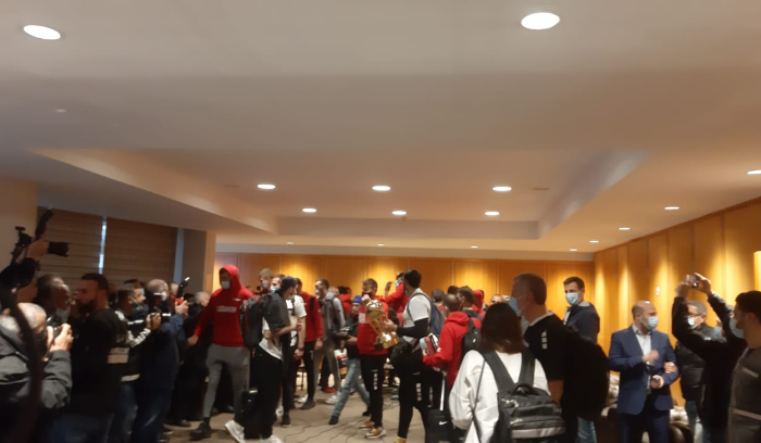 بعد احرازه لقب بطولة العرب لكرة السلة.. منتخب لبنان في بيروت