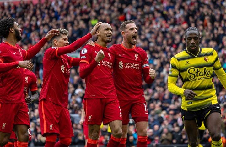 ليفربول يعتلي الصدارة مؤقتاً من بوابة واتفورد