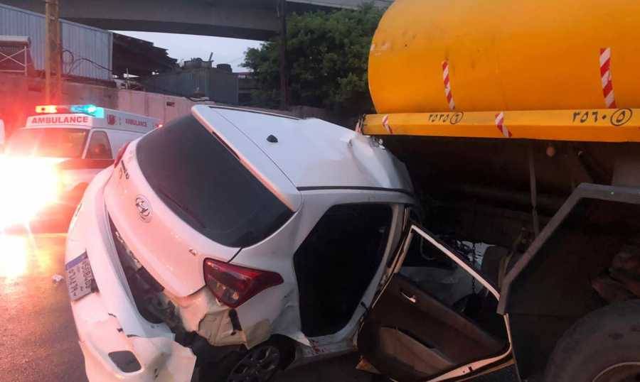 حادث سير في ذوق مكايل وإصابات