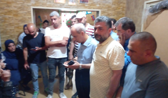 اللواء خير جال في منطقة القبة- ضهر المغر متفقدا المتضررين من انهيار المبنى