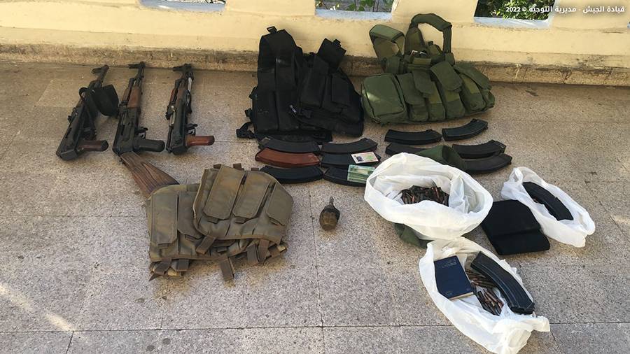عملية دهم للجيش في منطقة القبة ـــ طرابلس وضبط أسلحة