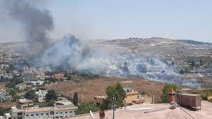حريق في سهل الميدنة في كفررمان