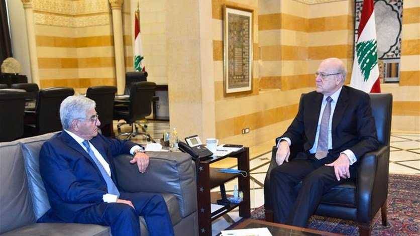 لقاء ميقاتي - صفير: تأكيد أهمية الاتفاق مع صندوق النقد