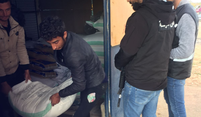 مصادرة كمية كبيرة من الطحين المدعوم