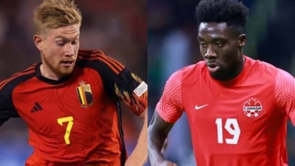 المنتخب البلجيكي يفتتح التسجيل أمام كندا قبل دقائق من نهاية الشوط الاول