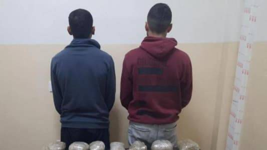 توقيف شخصين ينقلان المخدرات من البقاع الى الشمال