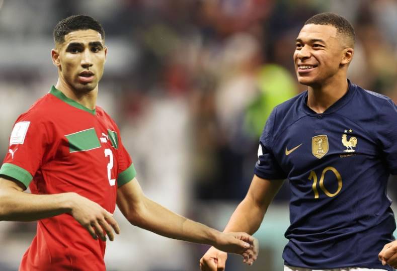 انطلاق الشوط الثاني بين فرنسا والمغرب (1-0)