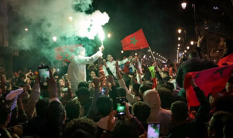 شوارع المغرب تنفجر فرحاً بالانتصار التاريخي