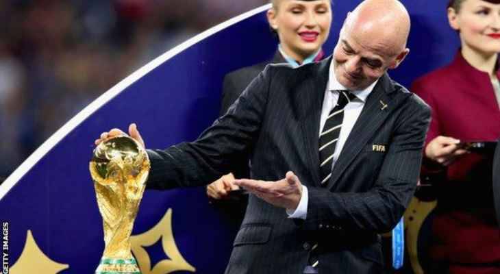 إنفانتينو يخطط لإقامة كأس العالم كل 3 سنوات