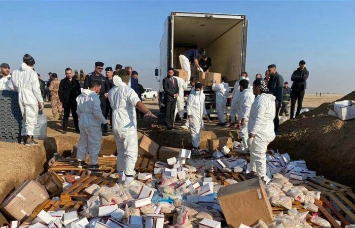 السلطات العراقية تتلف ستة أطنان من المخدرات