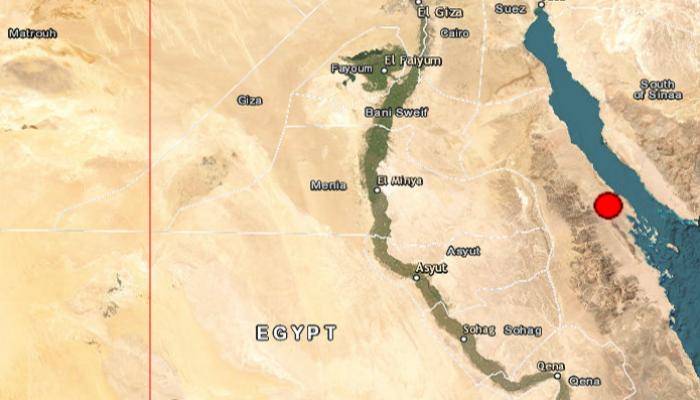 زلزال بقوة 5 درجات ضرب جنوب سيناء