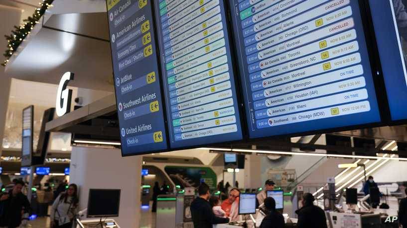 عملية تأخير الرحلات الجوية شملت حتى اللحظة 6000 رحلة في أميركا