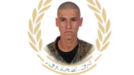 الجيش ينعى المجند محمود وليد ابراهيم