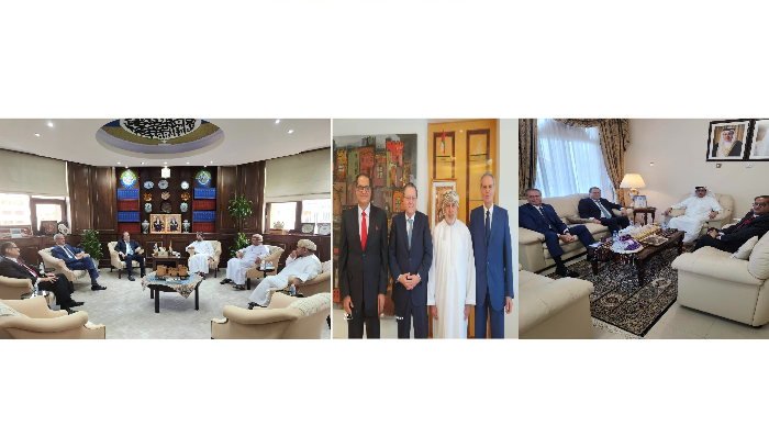 شقير يلتقي في مسقط وزراء ورئيس غرفة عمان.. هذا ما تم بحثه