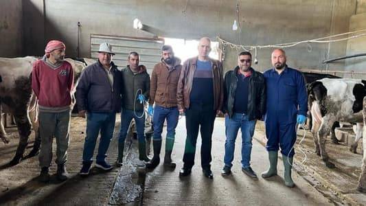 لمتابعة عملية تحصين الماشية.. لحود يجول على المزارع في محافظتي البقاع وبعلبك