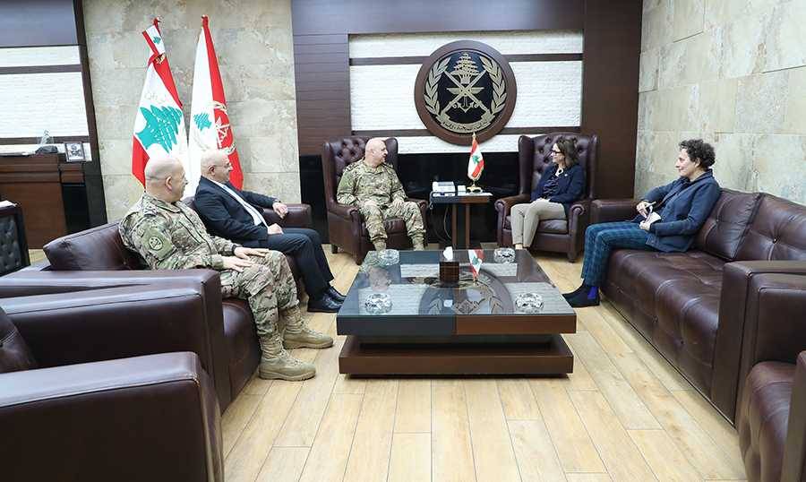 قائد الجيش عرض ومديرة مكتبUNDP شؤوناً مختلفة