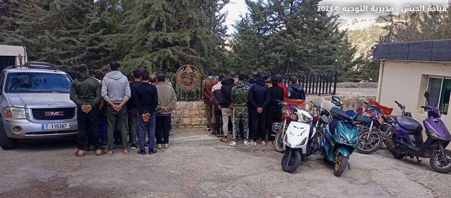 توقيف 46 سورياً في الشوف