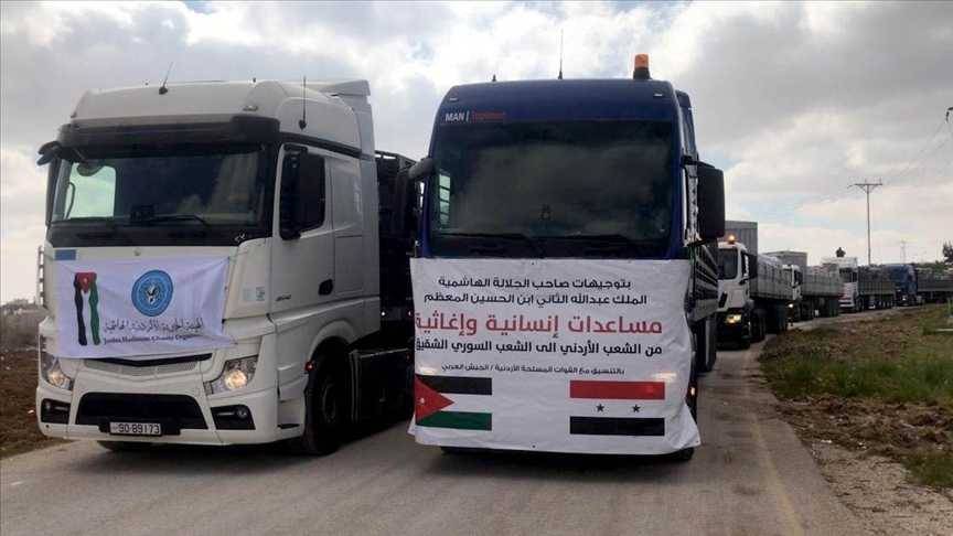 دفعة جديدة من المساعدات الأردنية لمتضرري الزلزال في سوريا
