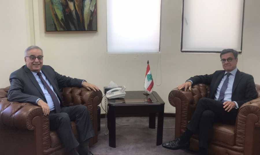 بوحبيب يبحث والسفير البلجيكي ملف النازحين