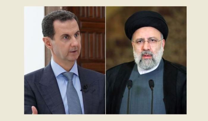 الأسد يستقبل الرئيس الإيراني في قصر الشعب