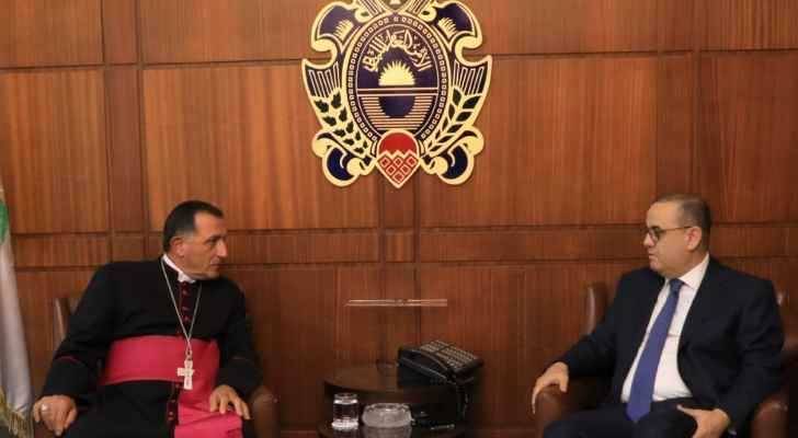 البيسري يستقبل سفير بلجيكا والمطران شبير