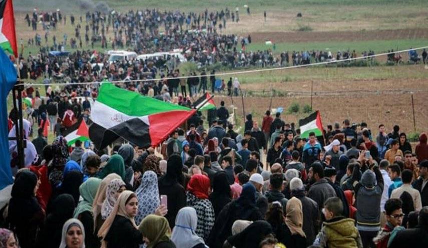 مسيرة أعلام فلسطينية في غزة
